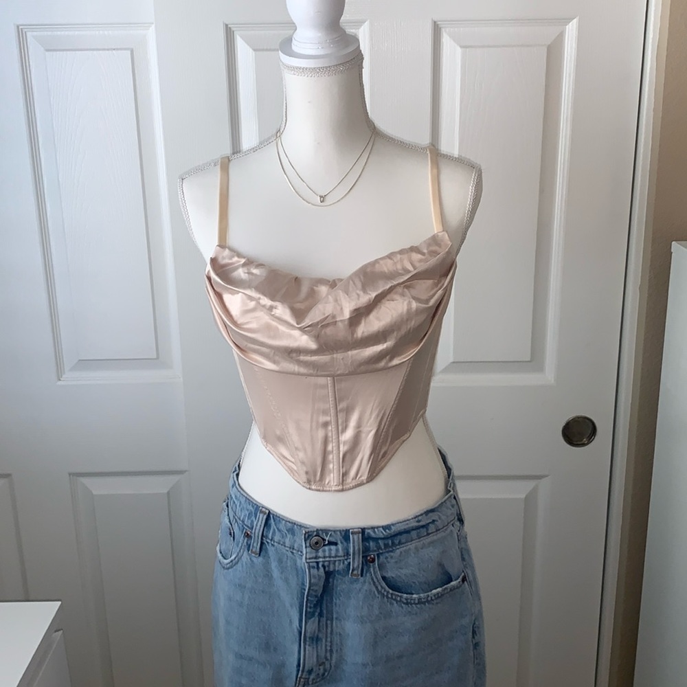 Champagne corset top